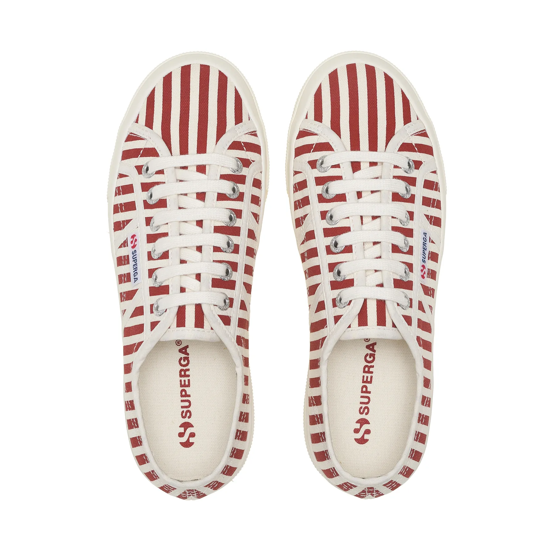 Beyaz 2740 Stripes Print Unisex Beyaz-Kırmızı Sneaker