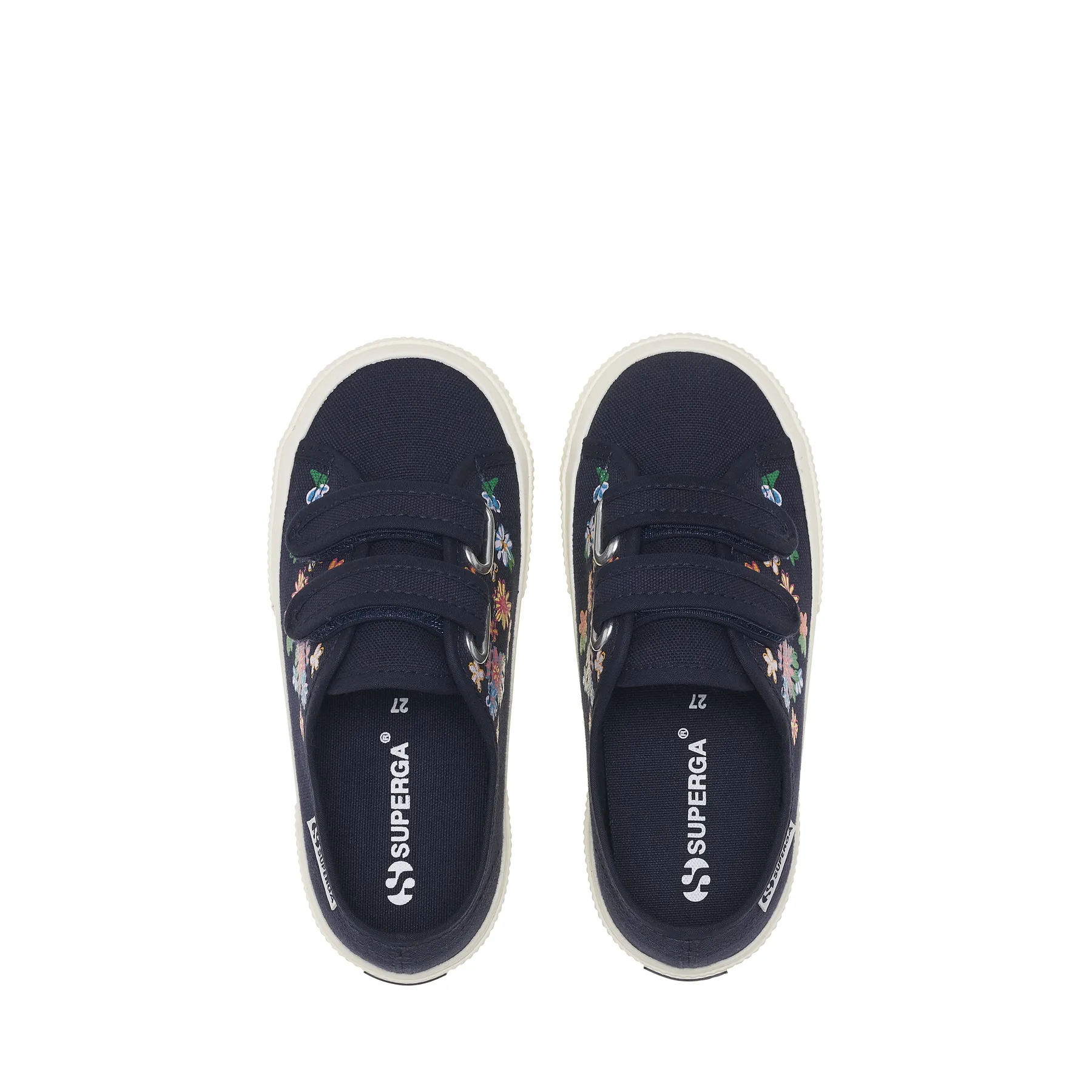 Lacivert 3750 Kids Straps Flower Print Leggera Kız Çocuk Lacivert Bileksiz Sneaker