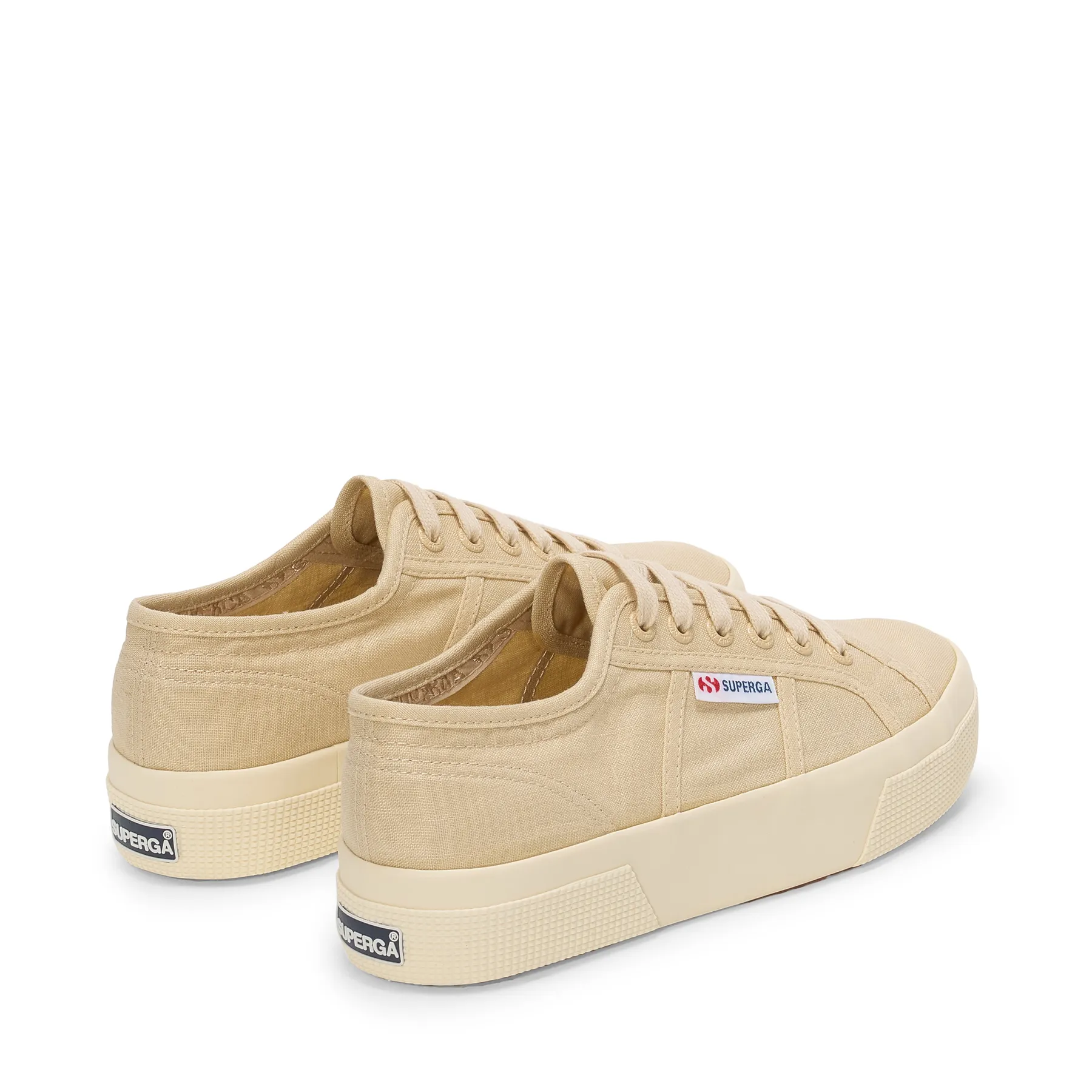Bej 2740 Platform Linen Kadın Bej Bileksiz Sneaker