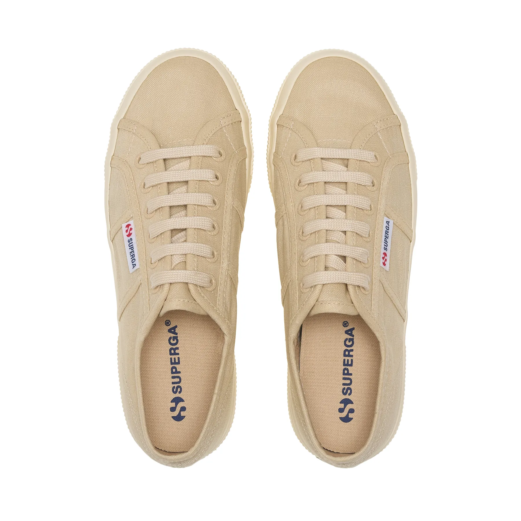 Bej 2740 Platform Linen Kadın Bej Bileksiz Sneaker