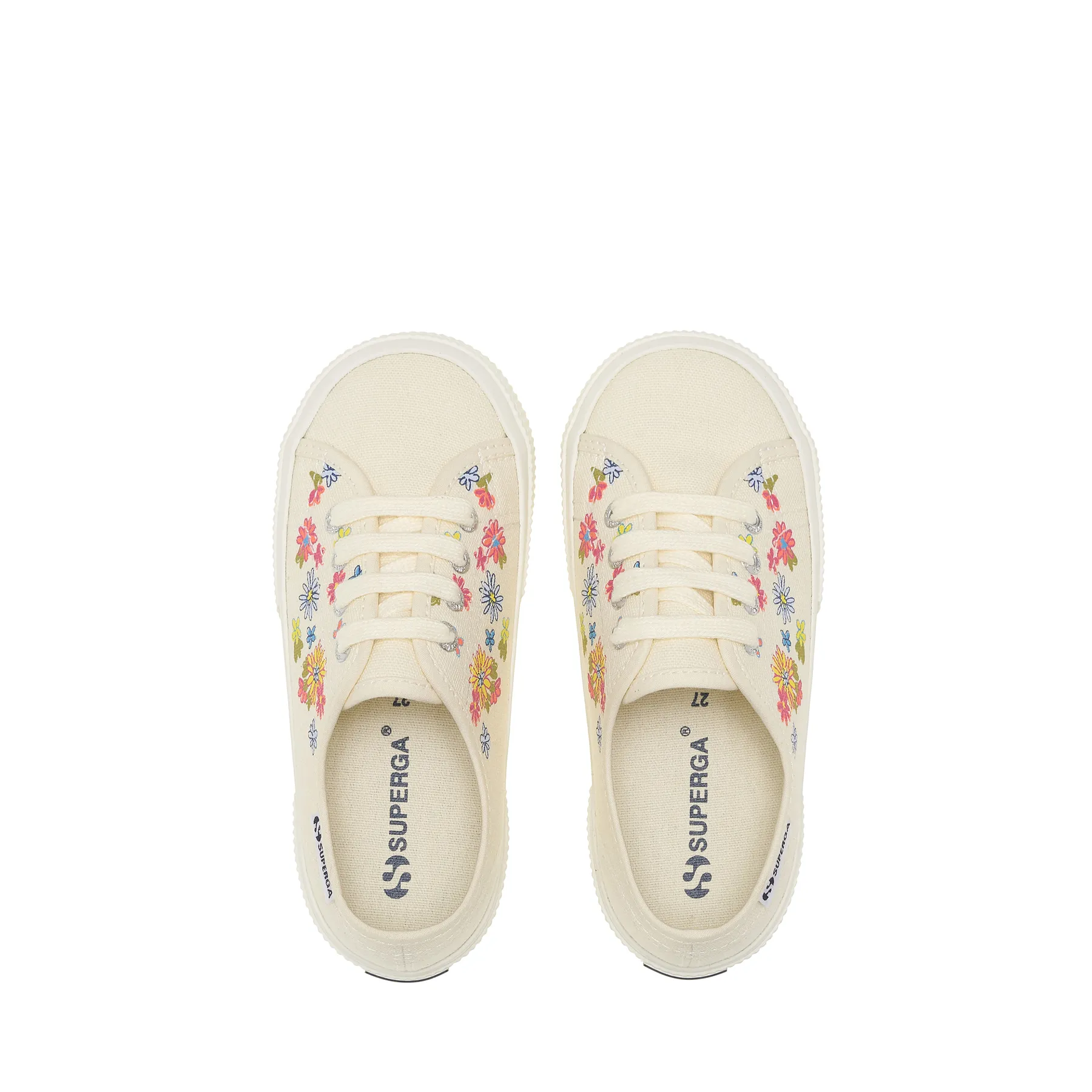 Bej 3750 Kids Flower Print Leggera Kız Çocuk Bej Sneaker
