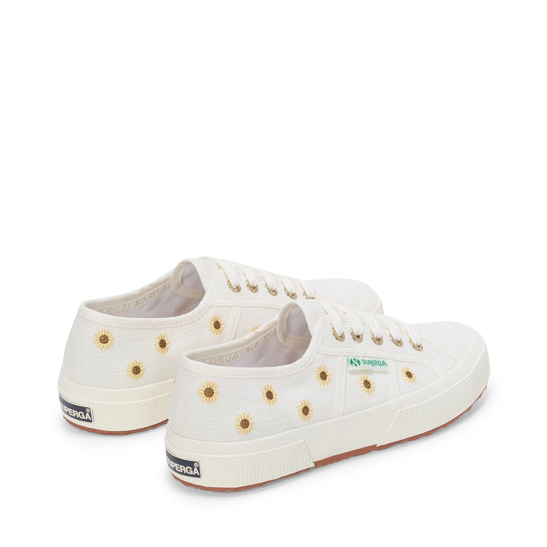 Beyaz 2750 Embroidery Linen Sunflower Kadın Beyaz Bileksiz Sneaker
