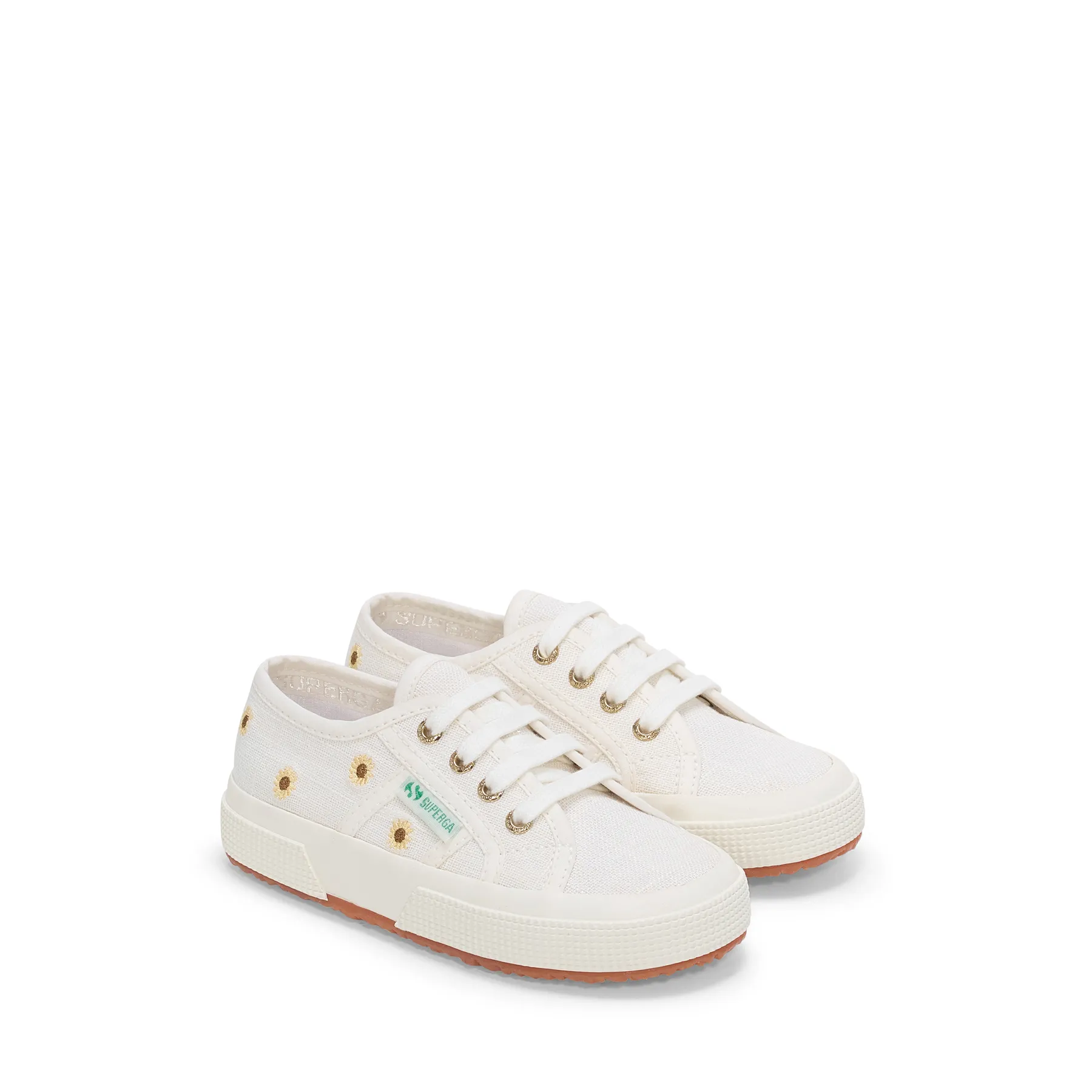 Beyaz 2750 Kids Embroidery Linen Sunflower Çocuk Unisex Beyaz Bileksiz Sneaker