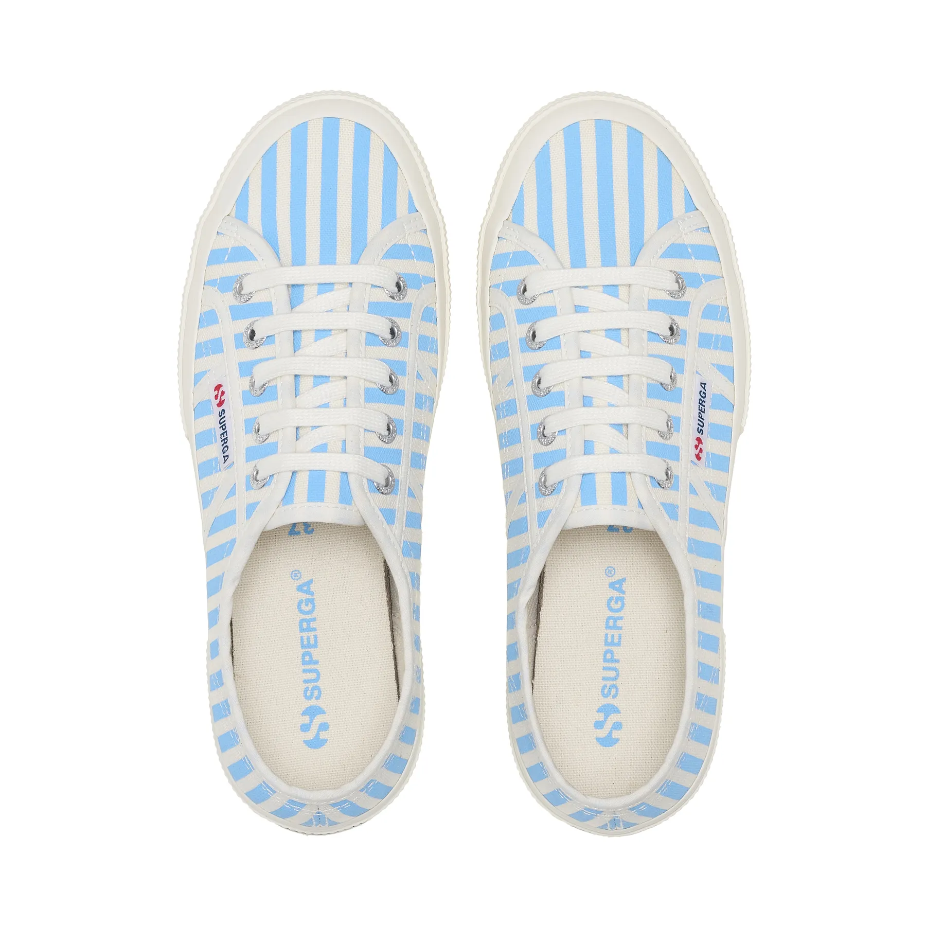 Beyaz 2750 Stripes Print Unisex Beyaz-Mavi Bileksiz Sneaker