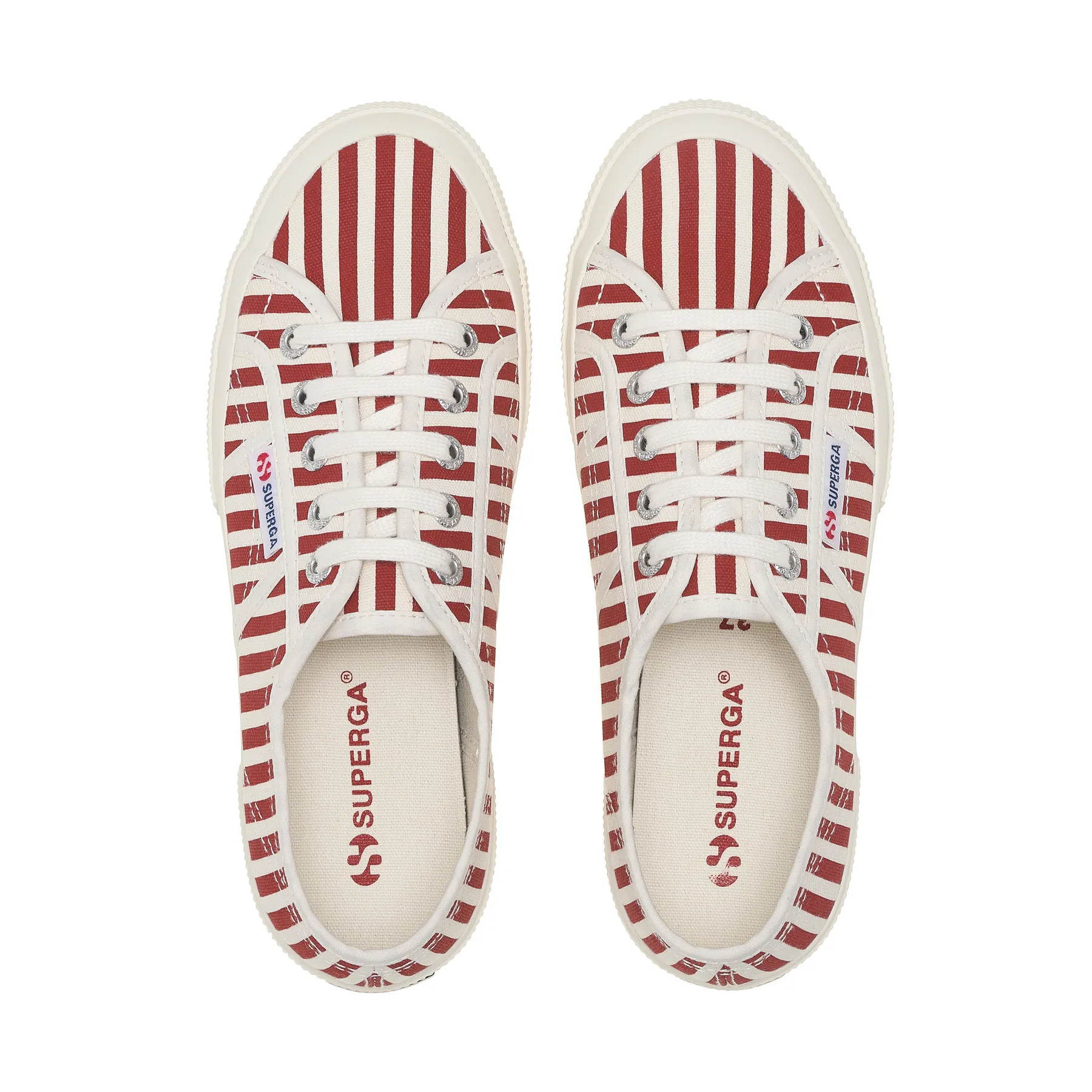 Beyaz 2750 Stripes Print Unisex Beyaz-Kırmızı Bileksiz Sneaker