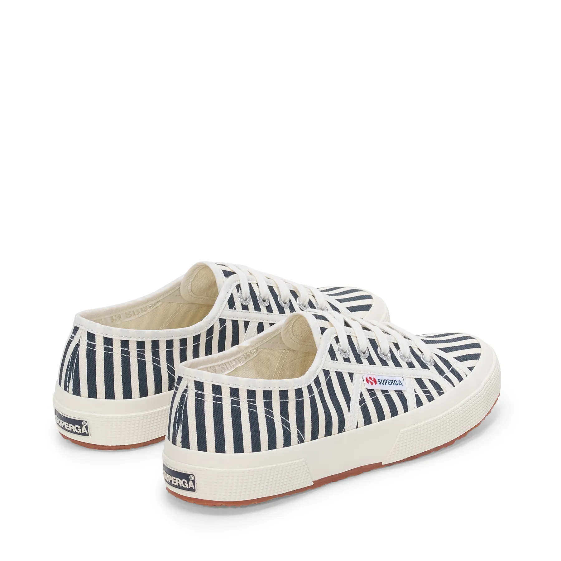 Beyaz 2750 Stripes Print Unisex Beyaz-Lacivert Bileksiz Sneaker