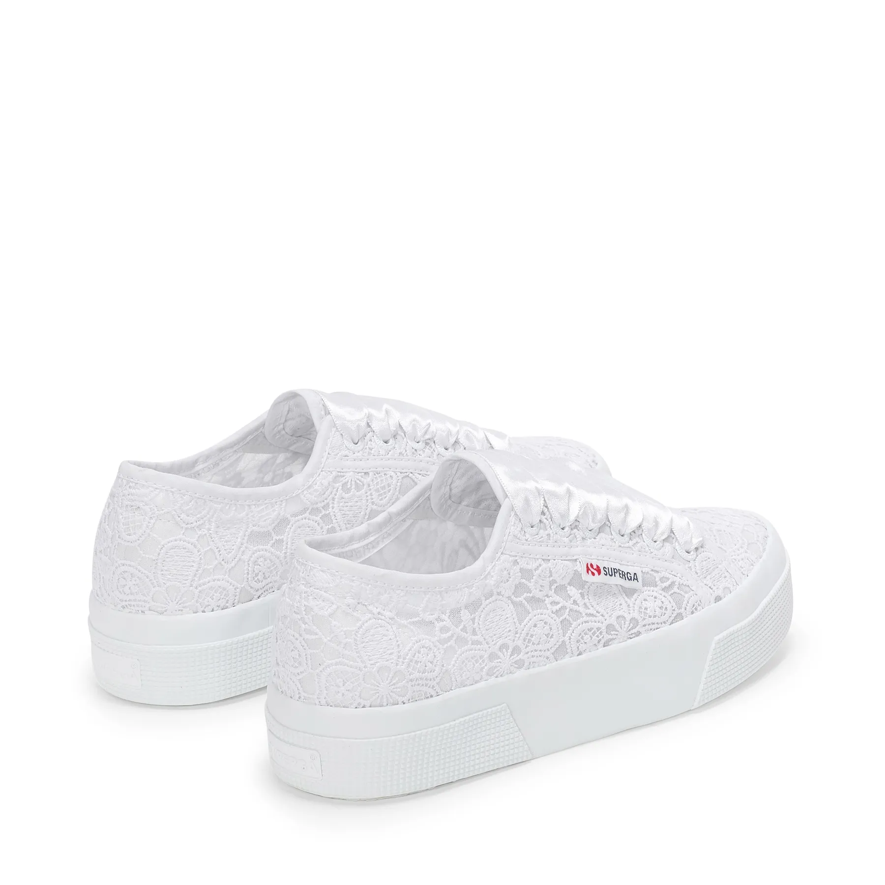 Beyaz 2740 Flower Macrame Kadın Beyaz Sneaker